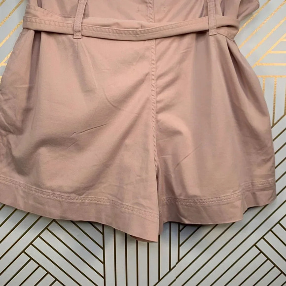 Topshop Utility Paperbag Shorts in Nude Beige Size 14 - Picture 8 of 9